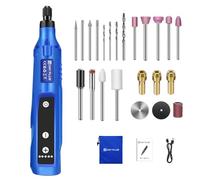 Cordless Mini Rotary Tool Kit - 5 Speed Adjustment USB Rechargeable Mini Grinder with Light 80 Accessories Multi-Purpose Power Rotary Tool for Sanding Polishing Drilling Etching Engraving DIY Crafts