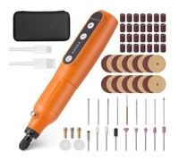 Cordless Mini Rotary Tool Kit, USB Rechargeable Mini Grinder 5 Speed 5000rpm to 18000rpm with Light 70 Accessories, 3.7V Power Rotary Tool for Sanding Polishing Drilling Etching Engraving DIY