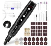 Cordless Mini Rotary Tool Set - 64Pcs Accessories 5 Speed 5000-18000rpm Multi-Purpose Mini Electric Grinder Kit 3.7V USB Rechargeable with Light for Engraving Grinding Polishing Cutting Sanding DIY