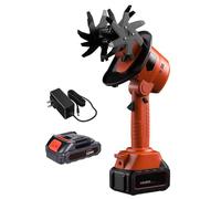 Cordless Mini Tiller Cultivator, Electric Garden Rotavator, 4 Rows Tines, 128mm Tilling Width, 103mm Working Depth, Handheld Soil Weeding Machine for Gardening