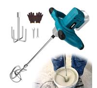 Cordless Mixer Compatible with Makita 18V Battery, 6 Speed Paint Mortar Mixer, Portable Cement Mixer for Mixing Fodder Mortar Paint Glue Putty(No Battery)
