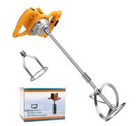 Cordless Mixer for Paint and Concrete Compatible with Dewalt 20V Battery (No Battery), Brushless Electric Paddle Mixer with 6 Speed and 2 Mixing Paddle, for Mixing Fodder Mortar Paint Glue Putty