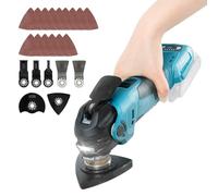 Cordless Multi-Tool Compatible with Makita 18V Battery Brushless Oscillating Tool 5 Adjustable Air Outlets 20 Accessories for Cutting, Sanding, Polishing (No Battery)