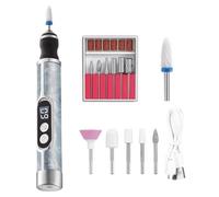 Cordless Nail Drill - 5.16 Inch Electric Machine High Speed Adjustable Kit Digital Display Tool with Precision Tips | Manicure Toenail Modeling P
