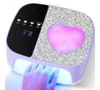Cordless Nail Dryer, UV LED Lamp with Fast Curing Light 4 Timer Settings, Portable Rechargeable for Gel Polish Manicure Pedicure at Home Salon (Purple)