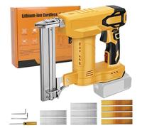 Cordless Nail Gun Compatible with Dewalt 20V Battery, 18GA Cordless Brad Nailer with 1000pcs Nails & Staples, 2 in 1 Brushless Electric Nail Staple Gun for Woodworking, Upholstery, DIY (No Battery)