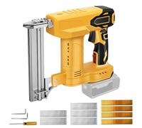 Cordless Nail Gun Compatible with Dewalt 20V Battery,Brushless 2 Mode, 18 Gauge 5/8 to 1-1/4 Inch,1000pcs Nails/Staples for Upholstery,Carpentry and Woodworking Projects(Tools Only)