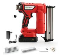 Cordless Nail Gun Stapler, 2-in-1 Brad Nailer Air Cylinder | with Built-in Cylinder Refill Structure, Includes 1500 18Ga F30 Nails & 1000 422K Staples, 2.0Ah Battery & Charger