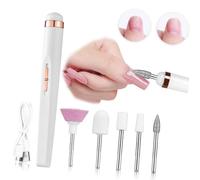 Cordless Nails Grinder For Manicure Pedicure Adjustable Speed Ergonomic Grips Diamonds Coated Bits Portable Tool Quiet Nail Drill For Deaded Skin Removal