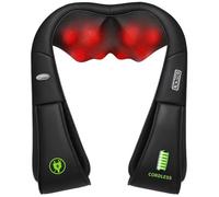 Cordless Neck and Shoulder Massager with Heat, 4D Deep Tissue Shiatsu Back Massager Pillow, Electric Kneading Massage for Pain Relief, Gifts for Women Men Mom Dad, Home Office Car Use, Rechargeable