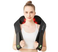 Cordless Neck Massager,Rechargeable Shiatsu Neck and Back Massager with Heat Kneading Shoulder Massage for Back,Leg, Body Muscle,Portable Massagers Ideal Choice Gift for Dad Mom Friends