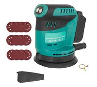 Cordless Orbital Sander Compatible with Makita 18V Battery,200W Electric Sander 125mm with 12Pcs Sanding Sheets,3-Speed Settings,Ideal for DIY, Sanding Down & Finishing Wood (No Battery)