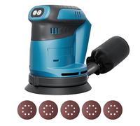 Cordless Orbital Sander for 18V Battery (Tool only) Brushless Random Orbital with 12 Sandpapers 360°Rotating Sanding, for Sanding, Polishing Metal Wood