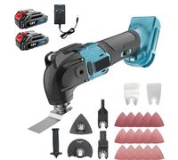 Cordless Oscillating Multi-Tool, 18V, 6 Variable Speeds, Brushless Motor, 3.2° Oscillating Angle, Max 20,500 OPM, for Wood Cutting, Nail/Scraping/Sanding (Tool+2Battery&Charger)