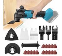 Cordless Oscillating Multi-Tool, Brushless Oscillating Tool Compatible with Makita 18V Battery, 8500-21000RPM, 6 Variable Speeds, 21 Accessory and Auxiliary Handle, for Sawing, Cutting, Sanding