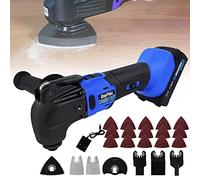 Cordless Oscillating Multi-Tool - Cordless Detail Sander/Mini Saw/Electric Grinder Scraper and Grout Remover, 6 Variable Speed, 22Pcs Accessory Kit, Battery and Charger Include