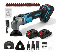 Cordless Oscillating Multi Tool for Mak-ita 18V Battery Brushless Oscillating Saw with 2x 4.0Ah Batteries, 6Speed Auto Mode, Low Vibration, Quick Change, 23Pcs Accessories for Cutting Sanding Scraping