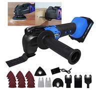 Cordless Oscillating Multi Tool Kit, 300W Electric Multifunction Power Tools, Brushless Motor, 6 Variable Speed, 1.5Ah Battery and Charger, Blades and Accessories 22-Piece Kit