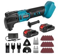Cordless Oscillating Multi-Tool Kit with 2 Batteries, Brushless Motor, 6 Speed, 4° Oscillation Angle, 22PCS Accessories, for Cutting/Grinding/Sanding