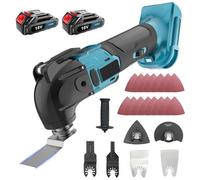Cordless Oscillating Tool with 2PCS 3000 mAh Battery, Brushless Oscillating Multi Tool for Makita 18V Battery with 6 Variable Speed, 23Pcs Accessories for Scraping Cutting Polishing
