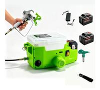 Cordless Paint Sprayer, 21V Battery-Powered Spray Gun, 500W High Power, 6 Speeds, Backpack Design, Ideal for Exterior Walls and Fences, Includes 2 Batteries