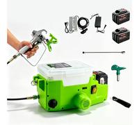 Cordless Paint Sprayer, 21V Battery-Powered Spray Gun, 500W High Power, 6 Speeds, Backpack Design, Ideal for Exterior Walls and Fences, Includes 2 Batteries