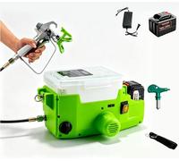 Cordless Paint Sprayer, 21V Battery-Powered Spray Gun, 500W High Power, 6 Speeds, Backpack Design, Ideal for Exterior Walls and Fences, Includes 2 Batteries