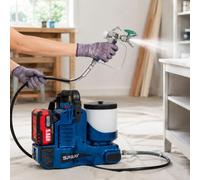 Cordless Paint Sprayer 550w, 6 Speeds, Cordless Paint Sprayer 2Batteries