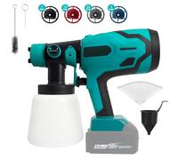 Cordless Paint Sprayer Compatible with Makita Battery, Fence Paint Sprayer, HVLP Spray Gun with 4 Copper Nozzles & 3 Patterns for Home Interior and Exterior, House Painting (Battery Not Included)