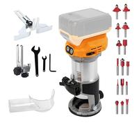 Cordless Palm Router for DeWalt 20V Battery, 21V 800W Handheld Palm Routers for Woodworking Hand Edge Trimmer, 6 Speeds 10000-30000RPM Brushless Motor Router Tool