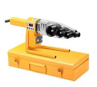 Cordless Plastic Pipe Welding Machine - Digital Display Handheld Hot-melt Welder with 6 Die Heads for Various Pipe Sizes (20/25/32/40/50/63mm)