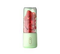 Cordless Plastic Portable Blender With Drinking Lid Powerful Electric USB Juicer Blender For Smoothies Ice Blending Juicing efficient(Grn)