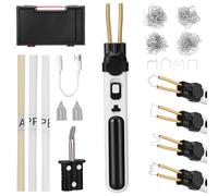 Cordless Plastic Welding Kit,2 in1 Plastic Welder Gun with 200pcs Staples,15pcs Rods,3 Soldering Tips,Led Work Light,2.0Ah Battery,Hot Stapler Plastic Welder Repair Kit for Bumper Crack Repair