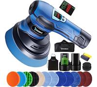 Cordless Polisher, 6IN Polisher for Car Detailing/Polishing, 6 Variable Speed to 4500OPM, Random Orbital Polisher with LED Display, Car Polishers and Buffers kit