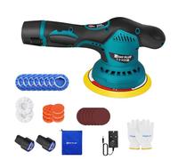 Cordless Polisher, Wireless Polishing Machine with 2PCS 2000mAh Batteries and Charger, Portable Handheld Car Detailing Tool, 8 Variable Speed, for Polishing and Waxing