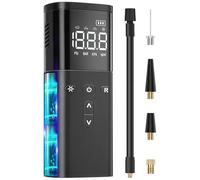 Cordless Portable Air Compressor, Tire Inflator for Car & Bicycle with Digital Pressure Gauge, LED Light Rechargeable Fast Air Pump for Car Tires, Bike, Motorcycle, Inflatables