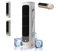 Cordless Portable Air Conditioner with 3 Speeds & Air Spray, USB Charging Cooling Tower Fan, Windowless Mini AC Unit for Bedroom Office Home white