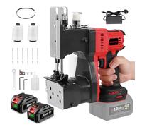 Cordless Portable Electric Sewing Machine - Closer Closing Machine with 3 Rolls of Thread for Rice/Sack/Woven/Paper/Plastic Bags (Incl. 2 Batteries)
