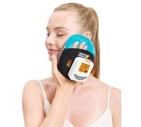 Cordless Portable Face Heating Pad for Pain Relief, Rechargeable Small Heat Pad for Face, 3-Level Vibration, 104-140℉ Adjustable Temp, 30/45/60Mins Timer, Type-C Cable & Storage Bag