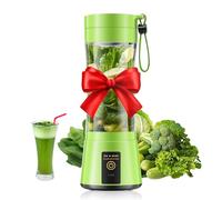 Cordless Portable Personal Size Blender - USB Rechargeable Blender for Smoothies and Shakes, 6 Blades with 380Ml BPA Free Juice Cup, Freshly Squeezed for Picnic/Sprots