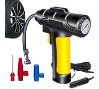 Cordless Portable Tire Pump - Air Compressor, LED Display, Auto Shut Off, Five Inflation Modes PSI | Car Bike Motorcycle Ball Inflator with Pressure Gauge and Complete Accessories Kit