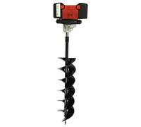 Cordless Post Hole Digger with 2x 6.0Ah Batteries and 150mm Auger Bit, 2000W Electric Earth Auger 6 Speeds for Fence Posts, Planting Trees, Decking, Black, 106x18x22.5cm