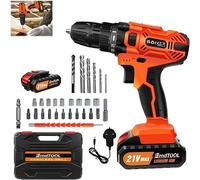 Cordless Power Drill Set Electric Screwdriver Drill Set with 2-Variable Speed, 25+1 Torque, 1500mah Li-ion Battery & Fast Charger, 3/8" Keyless Chuck Driver Tool with 26PCS Drill Bits,1 Kitbox
