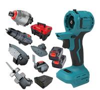 Cordless Power Tool Combo Kit, 8-in-1 Woodworking Set with 2 Rechargeable Batteries, Includes Saw, Polisher, and Reciprocating Saw for Home and Garden Improvement