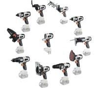 Cordless Power Tool Combo Kit, Multifunctional Tools Set for Woodworking 10 in 1 with 4.0AH Battery, Recip Saw Jig Saw Circular Saw Chainsaw Oscillating Tool Screwdriver Wrench Impact Drill Sander