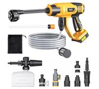 Cordless Pressure Washer Compatible with DeWalt 20V Battery, Ecarke 800 PSI Portable Handheld Power Washer with 6-in-1 Nozzle Foam Cannon for Car Floor Fence Wall Cleaning (Tool only)