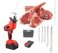 Cordless Professional Bone Saw - Battery Powered Electric Reciprocating Saw, 10cm Cutting Thickness for Butchering - Ideal for Commercial or Home Use