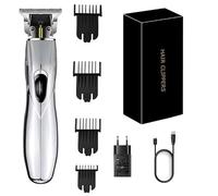 Cordless Professional Electric Hair Trimmer, Beard Hair Clipper for Men Electric Hair Cutting Machine with 4 Limit Combs,Easy to Use Self Haircutting Designed for DIY Haircuts