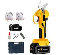 Cordless Pruner, Electric Garden Secateurs with 2-Gear Adjustment & 2 * 6000mAh Batteries, 30Mm Cutting Diameter Safety Switch Wireless Tree Lopper for Hedge, Bush, Orchard 1 * 48vh