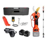 Cordless Pruning Shears, 25V Electric Gardening Tool, 40mm Cutting Capacity, Includes 2 Lithium Batteries, Ideal for Gardens, Parks, Orchards, and Farms